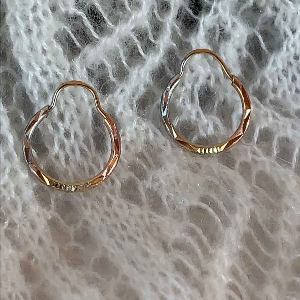 Gold hoop earrings